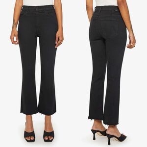 MOTHER- PETITES The Lil Hustler Ankle Fray Black Not Guilty Size 29P
